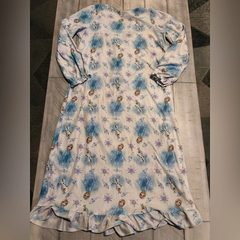 Disney Frozen 2 Girls Flannel Nightgown Size 10 - Picture 3 of 6
